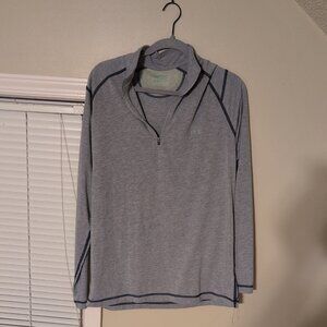 Orvis Troutbum 1/4 Zip Pullover Men’s Medium Gray Lightweight Performance Fish